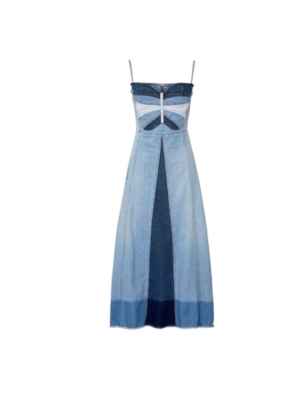 NWOT Red Valentino Multitoni Riserva Denim Multoni Dress Womens 40 4 US Blue NEW